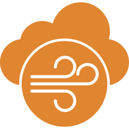 Weather forecast symbol in orange