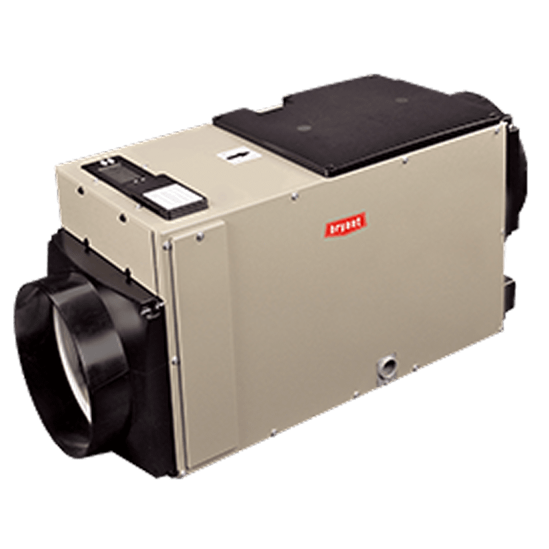 Industrial dehumidifier unit on black background