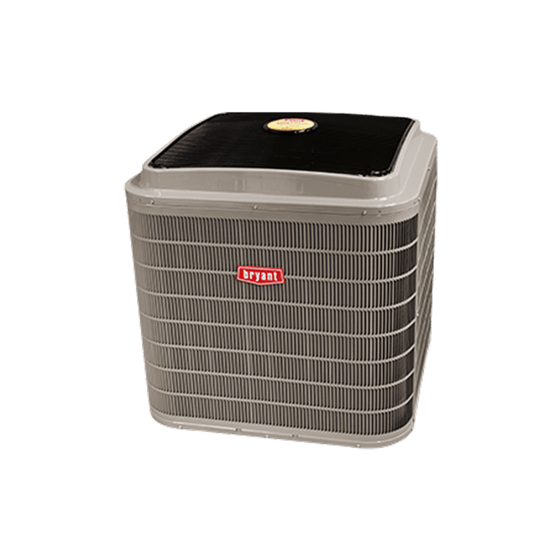 Air conditioning unit against black background
