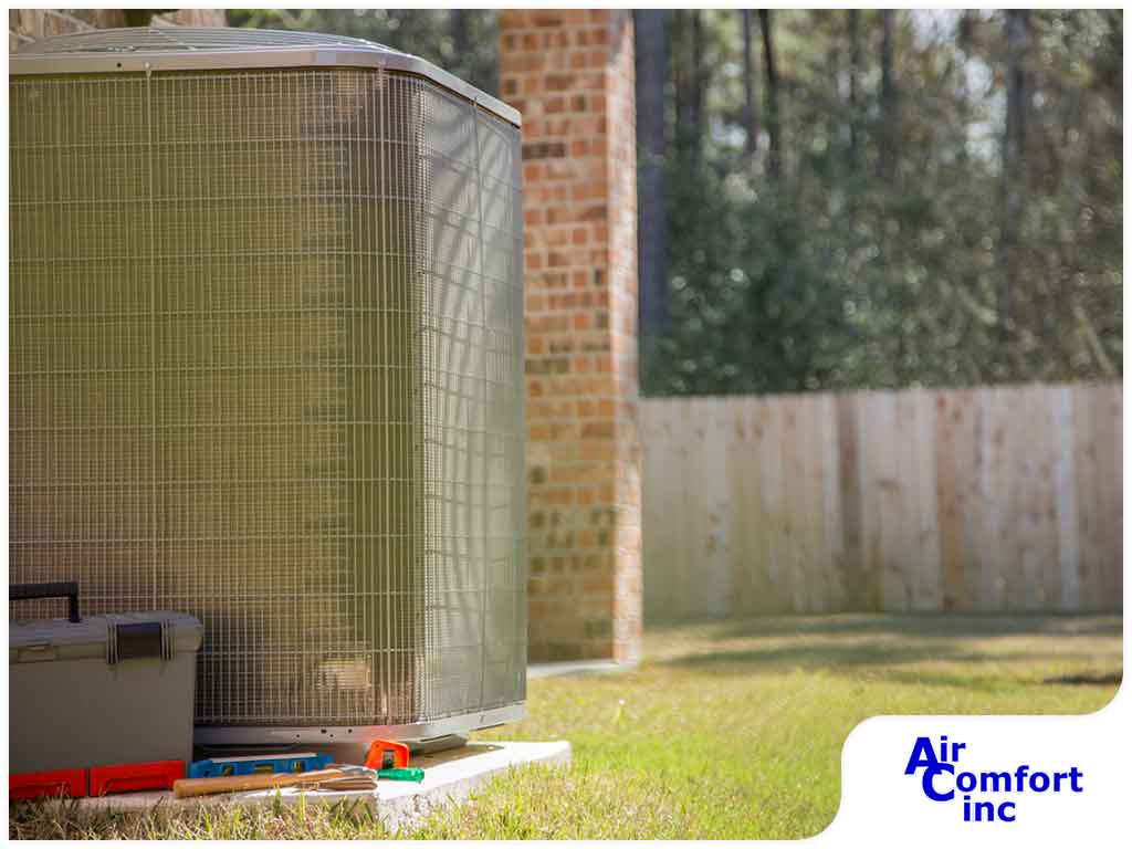 Outdoor AC unit on a sunny day